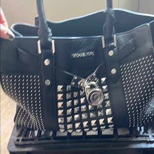 Michael Kors Black Studded Shoulder Bag